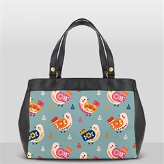 Cute Bird Pattern Oversize Office Handbag (2 Sides) from ArtsNow.com Front