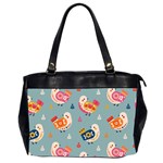 Cute Bird Pattern Oversize Office Handbag (2 Sides)