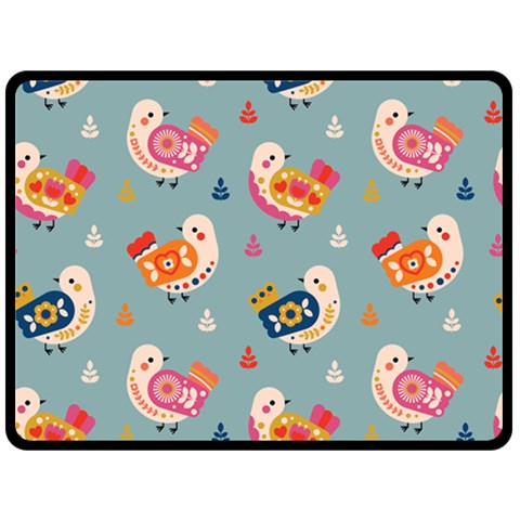 Cute Bird Pattern Fleece Blanket (Large) from ArtsNow.com 80 x60  Blanket Front