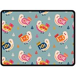 Cute Bird Pattern Fleece Blanket (Large)