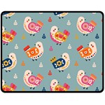 Cute Bird Pattern Fleece Blanket (Medium)