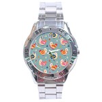 Cute Bird Pattern Stainless Steel Analogue Watch