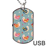 Cute Bird Pattern Dog Tag USB Flash (Two Sides)