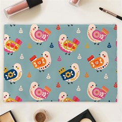 Cute Bird Pattern Cosmetic Bag (XXL) from ArtsNow.com Back