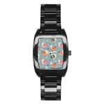 Cute Bird Pattern Stainless Steel Barrel Watch