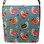 Cute Bird Pattern Flap Closure Messenger Bag (S)