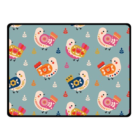 Cute Bird Pattern Two Sides Fleece Blanket (Small) from ArtsNow.com 45 x34  Blanket Back