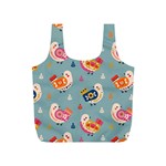 Cute Bird Pattern Full Print Recycle Bag (S)