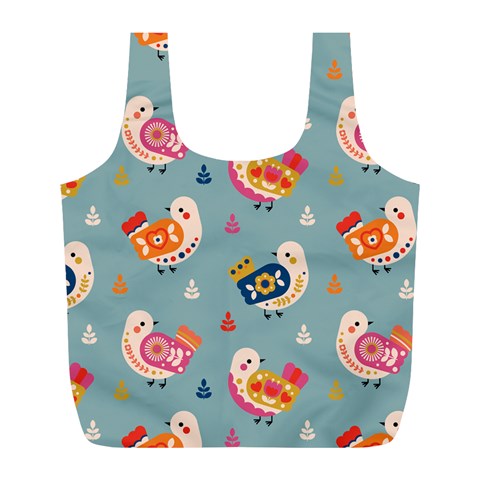 Cute Bird Pattern Full Print Recycle Bag (L) from ArtsNow.com Front