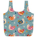 Cute Bird Pattern Full Print Recycle Bag (XL)