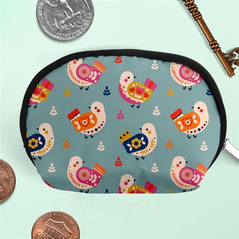 Cute Bird Pattern Accessory Pouch (Medium) from ArtsNow.com Front