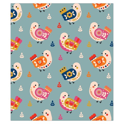 Cute Bird Pattern Drawstring Pouch (Small) from ArtsNow.com Back