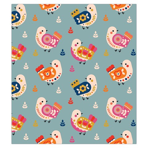 Cute Bird Pattern Drawstring Pouch (Medium) from ArtsNow.com Back