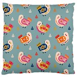 Cute Bird Pattern Standard Premium Plush Fleece Cushion Case (One Side)