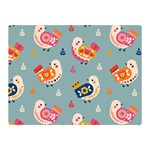 Cute Bird Pattern Two Sides Premium Plush Fleece Blanket (Mini)