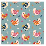 Cute Bird Pattern Square Satin Scarf (36  x 36 )