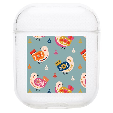 Cute Bird Pattern Soft TPU AirPods 1/2 Case from ArtsNow.com Front