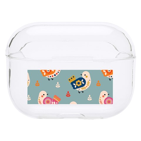 Cute Bird Pattern Hard PC AirPods Pro Case from ArtsNow.com Front