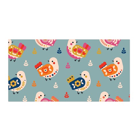 Cute Bird Pattern Satin Wrap 35  x 70  from ArtsNow.com Front