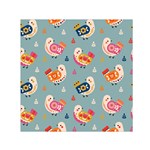 Cute Bird Pattern Square Satin Scarf (30  x 30 )