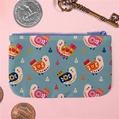 Cute Bird Pattern Large Coin Purse from ArtsNow.com Back