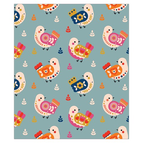 Cute Bird Pattern Drawstring Pouch (XS) from ArtsNow.com Front