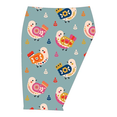 Cute Bird Pattern Midi Wrap Pencil Skirt from ArtsNow.com  Front Right 