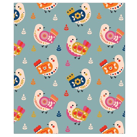 Cute Bird Pattern Waist Pouch (Large) from ArtsNow.com Back Strap