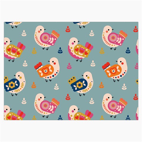 Cute Bird Pattern Roll Up Canvas Pencil Holder (M) from ArtsNow.com Front