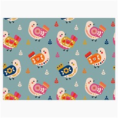 Cute Bird Pattern Roll Up Canvas Pencil Holder (M) from ArtsNow.com Front