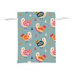 Cute Bird Pattern Lightweight Drawstring Pouch (S)