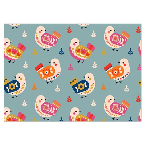 Cute Bird Pattern Wristlet Pouch Bag (Small) from ArtsNow.com Belt Loop