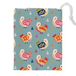 Cute Bird Pattern Drawstring Pouch (4XL)