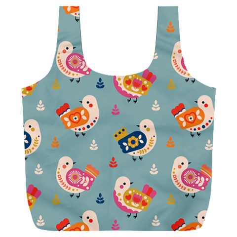 Cute Bird Pattern Full Print Recycle Bag (XXXL) from ArtsNow.com Back