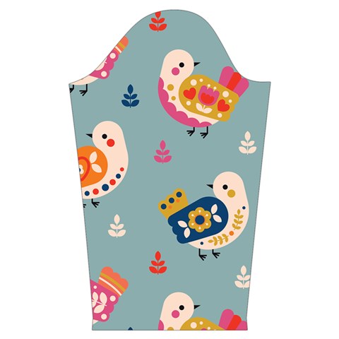 Cute Bird Pattern Kids  Long Sleeve Velvet Lounge Robe from ArtsNow.com Sleeve Right