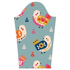 Cute Bird Pattern Kids  Long Sleeve Velvet Lounge Robe from ArtsNow.com Sleeve Right