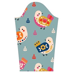 Cute Bird Pattern Kids  Long Sleeve Velvet Lounge Robe from ArtsNow.com Sleeve Left