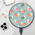 Cute Bird Pattern Wireless Fast Charger(Black)