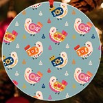 Cute Bird Pattern UV Print Acrylic Ornament Round