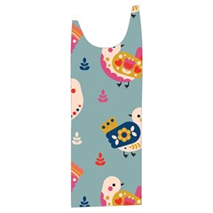 Cute Bird Pattern Kids  Stylish Hooded Puffer Vest from ArtsNow.com Front Right Side