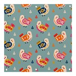 Cute Bird Pattern Banner and Sign 3  x 3 