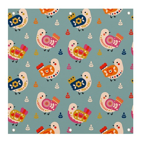 Cute Bird Pattern Banner and Sign 4  x 4  from ArtsNow.com Front