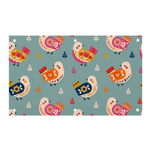 Cute Bird Pattern Banner and Sign 5  x 3  from ArtsNow.com Front