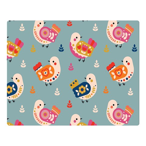 Cute Bird Pattern Premium Plush Fleece Blanket (Large) from ArtsNow.com 80 x60  Blanket Front