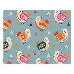 Cute Bird Pattern Premium Plush Fleece Blanket (Large)