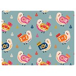 Cute Bird Pattern Two Sides Premium Plush Fleece Blanket (Baby Size)