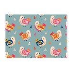 Cute Bird Pattern Crystal Sticker (A4)