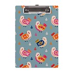 Cute Bird Pattern A5 Acrylic Clipboard