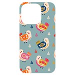 Cute Bird Pattern iPhone 14 Pro Black UV Print PC Hardshell Case