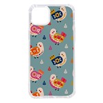 Cute Bird Pattern iPhone 14 Plus TPU UV Print Case